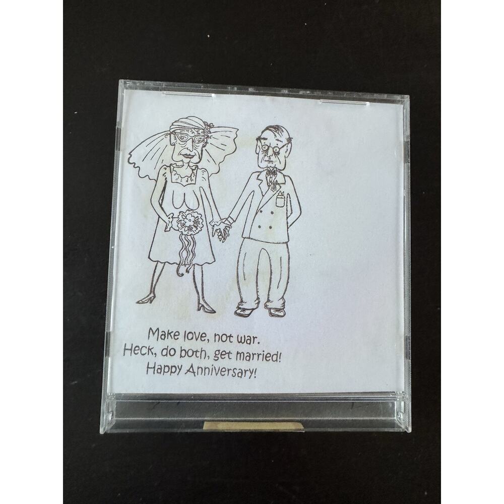 Lot of 2 Rubber Cling Stamps Unmounted Old People Anniversary Wedding #3710